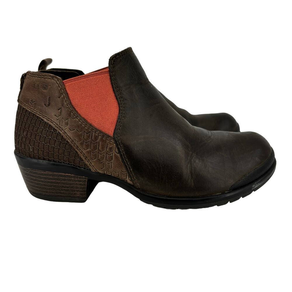 Keen‎ Morrison Chelsea Ankle Boot Womens Size 6.5 Brown Leather Bootie FLAW